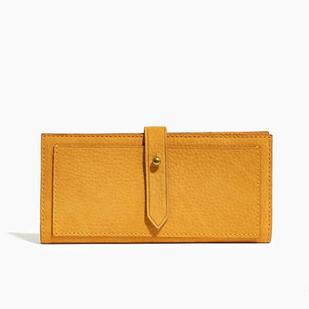 Madewell The Post Wallet in Nubuck Leather